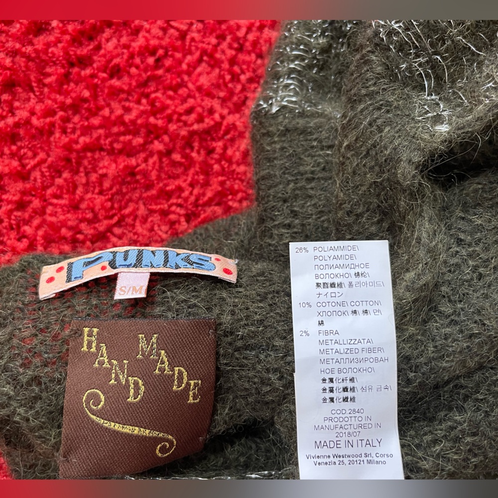 New Vivienne Westwood PUNKS JUMPER MOHAIR/ALPACA S/M UNISEX - Picture 10 of 16